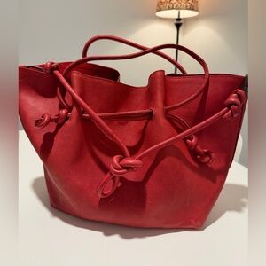 Free People Vibrant Red Tote Bag